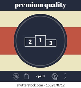 Pedestal, podium line icon. Graphic elements for your design