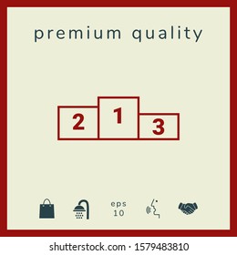 Pedestal, podium line icon. Graphic elements for your design