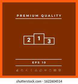 Pedestal, podium line icon. Graphic elements for your design