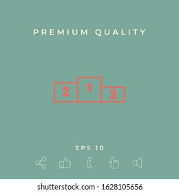 Pedestal, podium line icon. Graphic elements for your design
