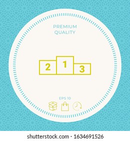 Pedestal, podium line icon. Graphic elements for your design