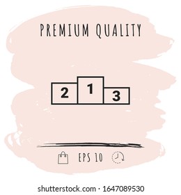 Pedestal, podium line icon. Graphic elements for your design