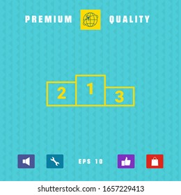 Pedestal, podium line icon. Graphic elements for your design
