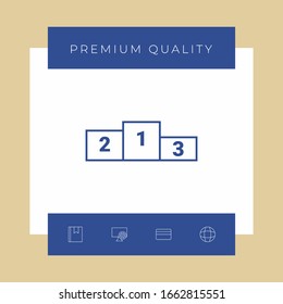 Pedestal, podium line icon. Graphic elements for your design