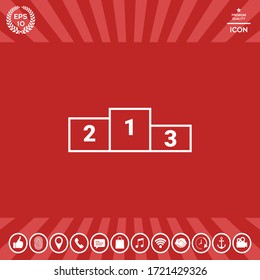 Pedestal, podium line icon. Graphic elements for your design