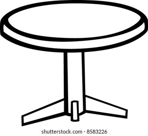 Pedestal Round Table Stock Vector (royalty Free) 8583226 