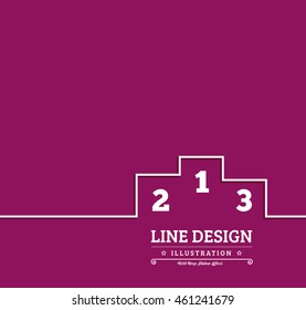 Pedestal thin line icon