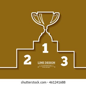 Pedestal thin line icon