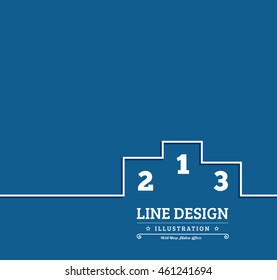 Pedestal thin line icon