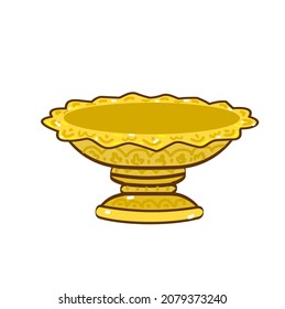 Pedestal tray on white background.
