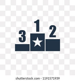 Pedestal vector icon isolated on transparent background, Pedestal transparency concept can be used web and mobile