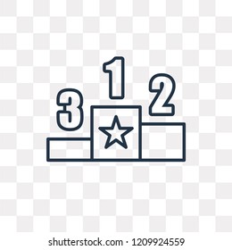Pedestal vector outline icon isolated on transparent background, high quality linear Pedestal transparency concept can be used web and mobile