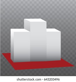 pedestal, white 3D