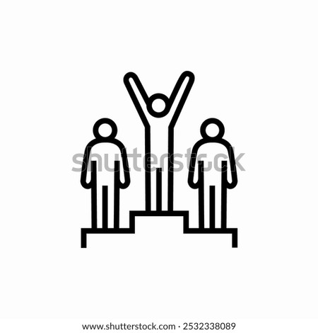 pedestal winner icon sign vector