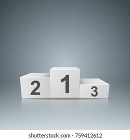 Pedestal for winners - business infographic. Vector eps 10