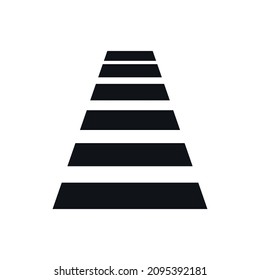 Pedestrain lanes front simple vector icon.