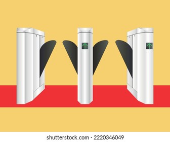 Pedestrian Access Gates. Access Control Turnstile Gate Door Security