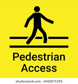 Pedestrian access symbol vector eps 10