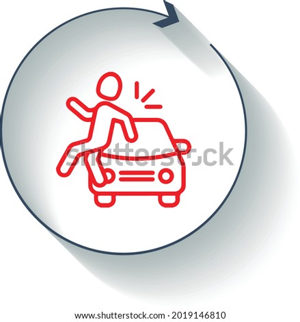 pedestrian accident icon vector design