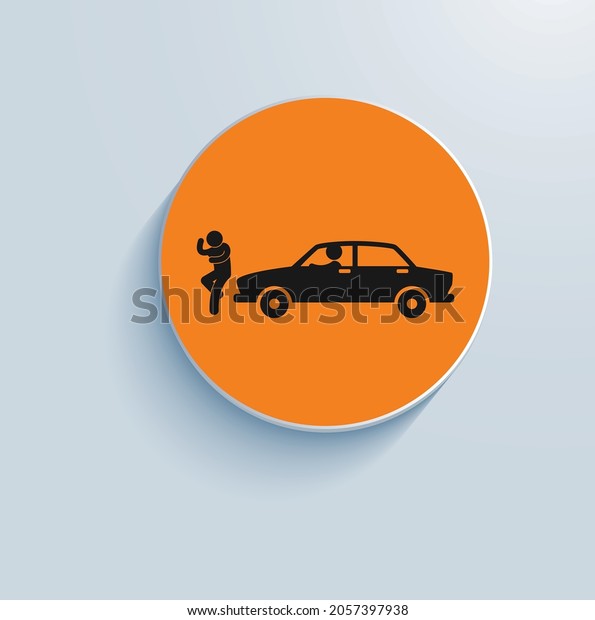 pedestrian accidents icon\
vector design