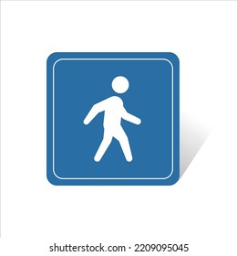 Pedestrian Area Sign Can Be Used As Icon