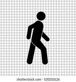 Pedestrian - black  vector icon
