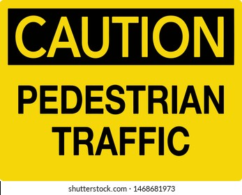 Pedestrian Caution Traffic Sign Vector illustration EPS10