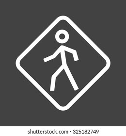 Pedestrian, corssing, crosswalk icon vector image. Can also be used for transport, transportation and travel. Suitable for mobile apps, web apps and print media. 