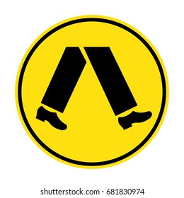 Pedestrian crossing Australian warning road sign