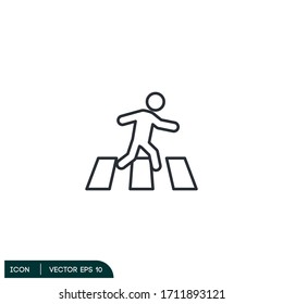 pedestrian crossing icon illustration design element vector eps 10