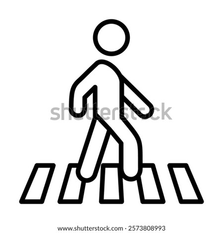 Pedestrian Crossing icon line vector illustration