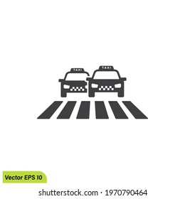 pedestrian crossing icon vector illustration simple design element
