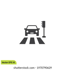 pedestrian crossing icon vector illustration simple design element