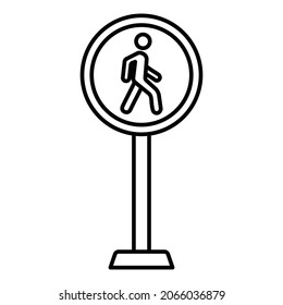 Pedestrian crossing Icon which can easily modify or edit 
