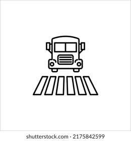 Icono de paso peatonal. Cruce de cebra. Icono del vector aislado en fondo blanco.