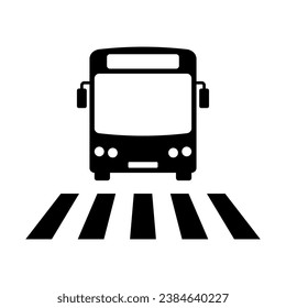 Pedestrian crossing icon. Zebra crossing. Vector icon isolated on white background.