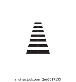 Pedestrian crossing icon. Zebra crossing. Vector icon isolated on white background.

