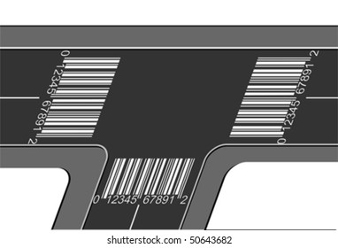 pedestrian crossing,  Isolated over background and groups, vector illustration