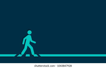 Pedestrian Crossing Line Crosswalk, Vector