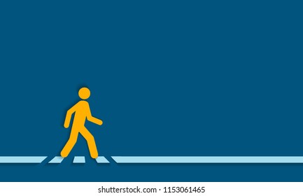 Pedestrian Crossing Line – Crosswalk, Vector