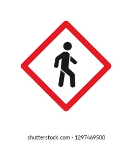 Pedestrian crossing sign vector image