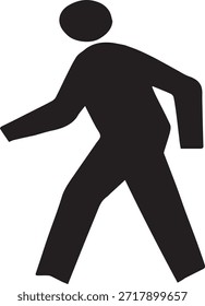 Icono de símbolo de Vector de señal de cruce de peatones