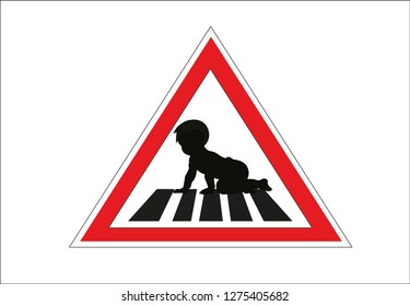 pedestrian crossing traffic sign vector, 
crosswalk, for nursery, pedestrian crossing superiority


