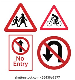  Pedestrian crossing warning road sign with yellow background and walking symbol for safety awareness
