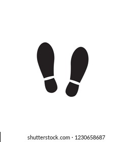 Pedestrian Footprint Stencil, vector illustration.