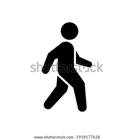 Pedestrian glyph icon or walking concept