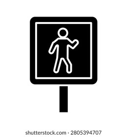 Pedestrian Glyph Style Icon Design
