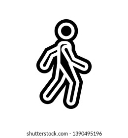 a pedestrian icon. Element of navigation for mobile concept and web apps icon. Glyph, flat icon for website design and development, app development