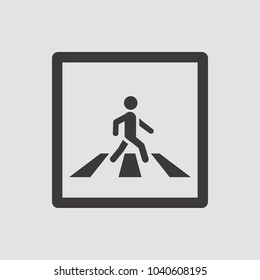 Pedestrian icon isolated of flat style. Vector illustration.