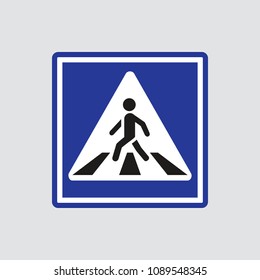 Pedestrian icon isolated of flat style. Vector illustration.